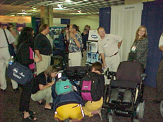 Activity in the exhibit hall