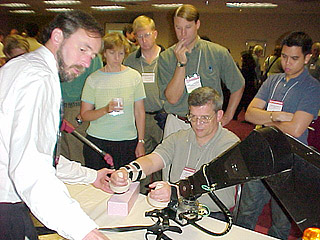 Mike Van der Loos puts the robot through its paces