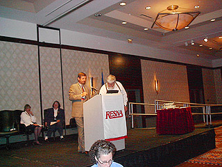 Tony Langton and Denis Anson at the Welcome Recption