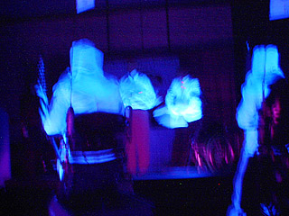Barrier Abatement Team in blacklight