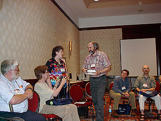 Dave Jaffe gets an award in the SIG-11 Business Meeting