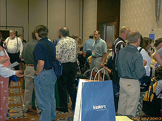 Lots of people in the Developers Forum with their backs to the camera