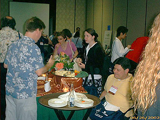 Bruce Fleming and Ramon Castillo stock up on appetizers