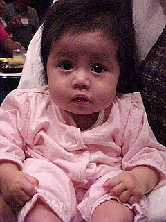 A closeup of daughter