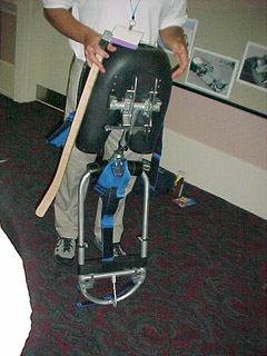 Bruce Fleming says this is the bottom side of a sit-ski seat and leg frame assembly