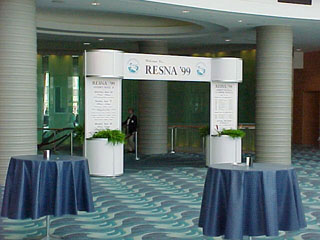 Down to exhibit hall