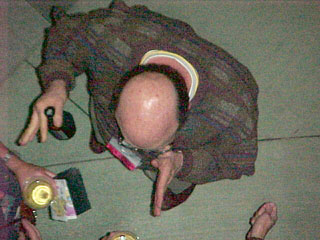 A bird's eye view of the action below - guess who this is