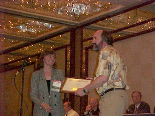 DJ receiving RESNAs Distinguished Service Award - "I only wish Elvis was here"