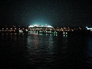 photo of Three River's Stadium at night