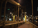 photo of 6th St bridge at night