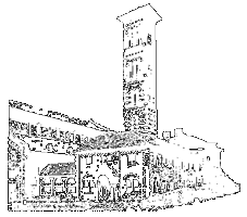 drawing of church