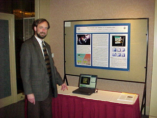 Mike with his poster and demo
