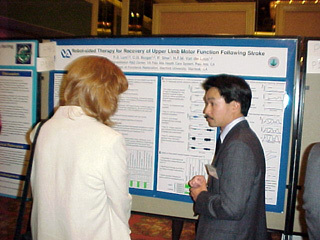 Pete explaining his poster