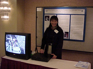 Peggy at her poster demonstration