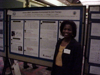 Michelle at her poster