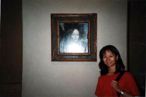 Photo of Betty and painting
