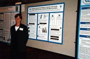 Lisa at her poster