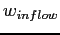 $\displaystyle w_{inflow}$