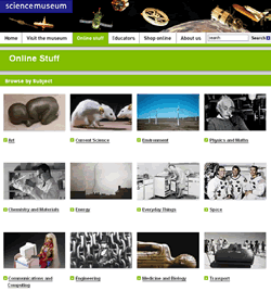 Online Stuff at the Science Museum