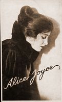 Alice Joyce profile portrait with two-toned signature