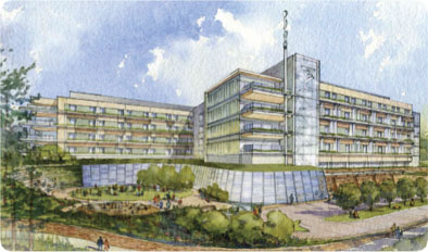 Concept Sketch of Packard Children’s Hospital Expansion