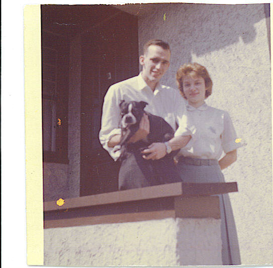 Van, Claudia and dog Duke in 62