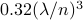 0.32(lambda/n)^3
