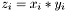 $ z_i = x_i*y_i $
