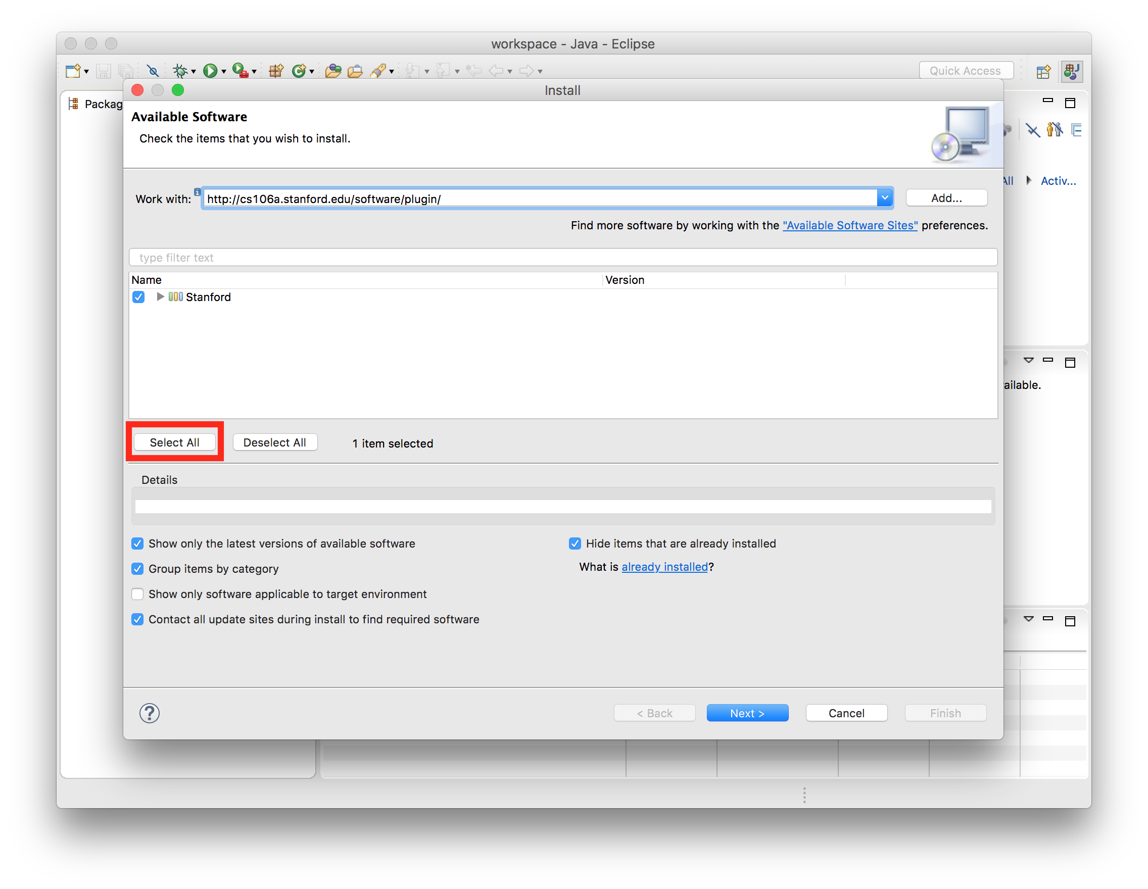 where to install eclipse on mac