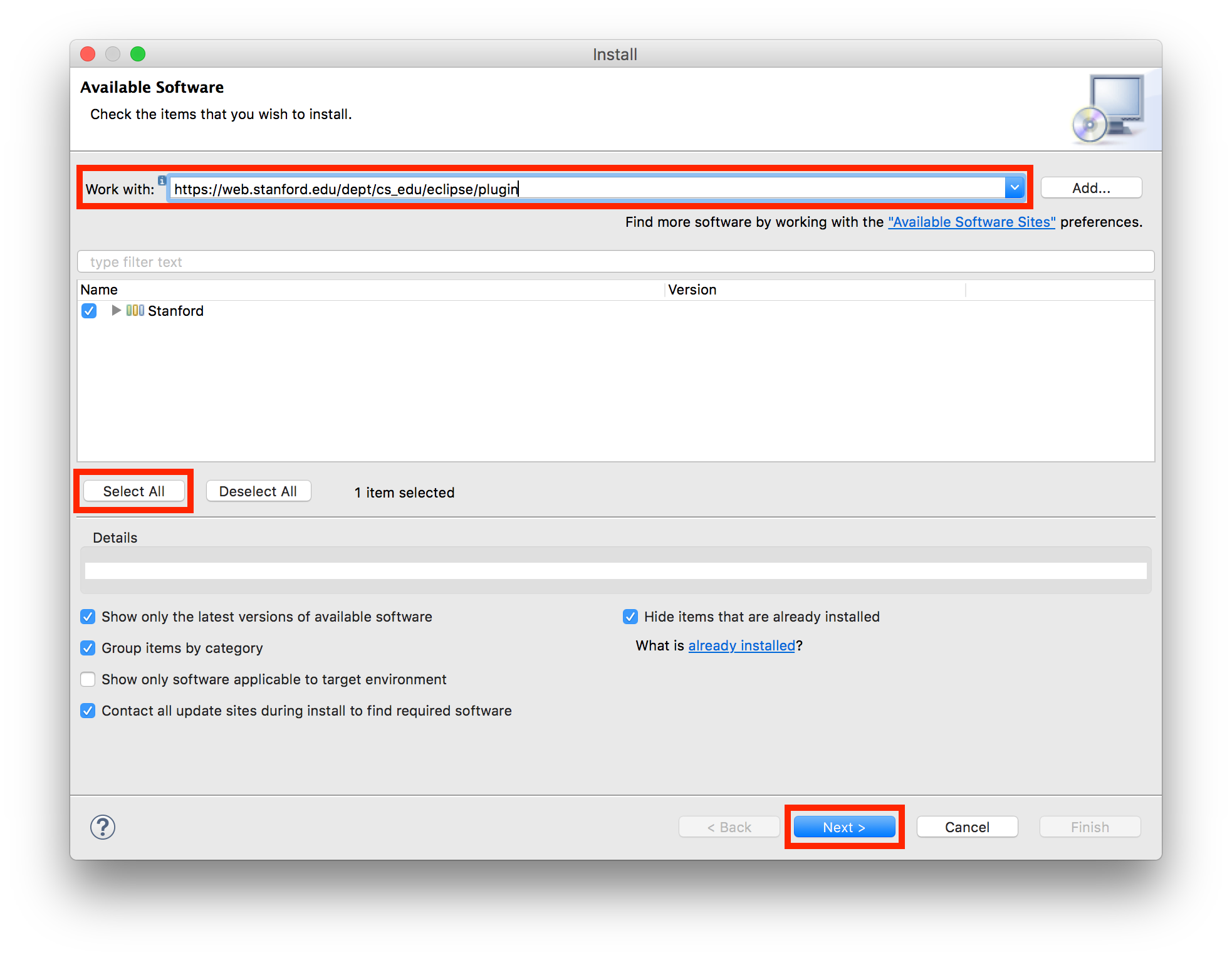 how to install eclipse plugin from tar