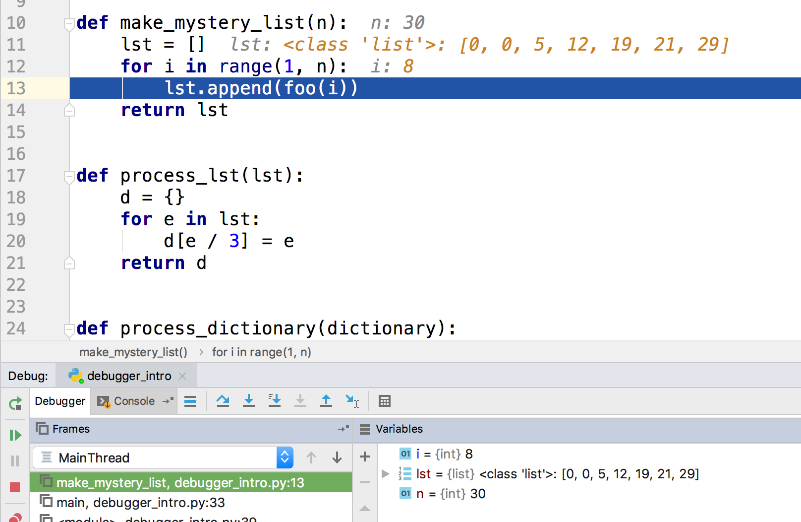 Debug pane