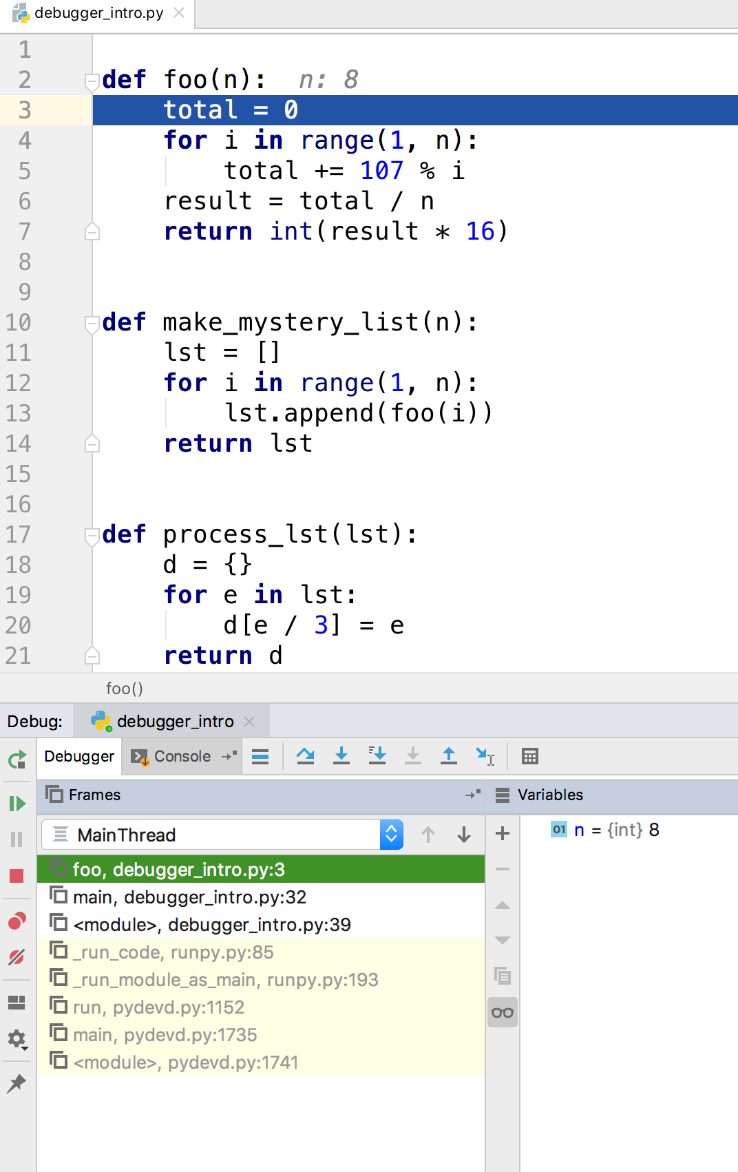Debug pane
