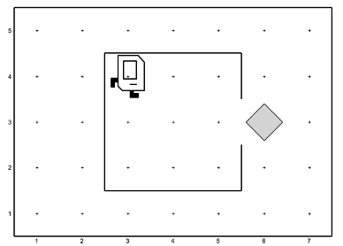 Karel's starting state for CollectNewspaperKarel.py
