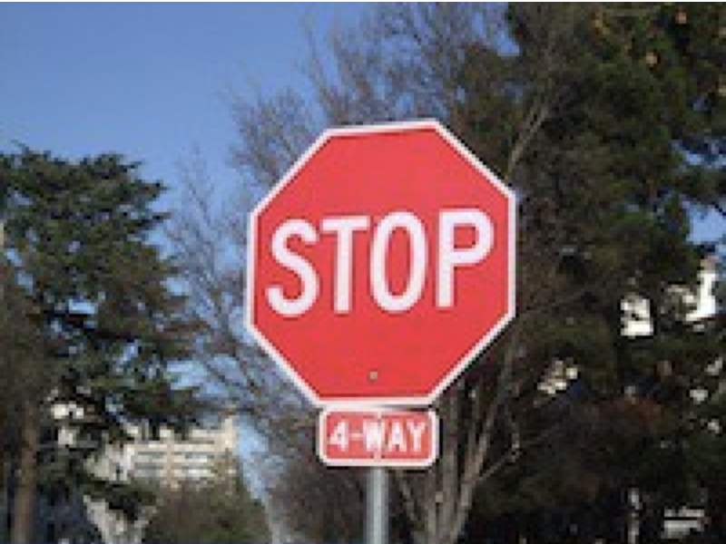 A stop sign
