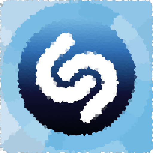 A stylized version of the Shazam! application logo