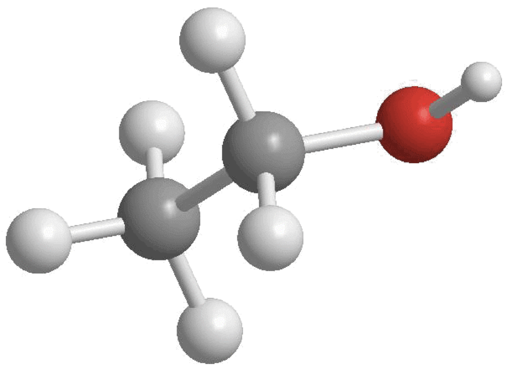 A graph of a chemical bond of ethanol