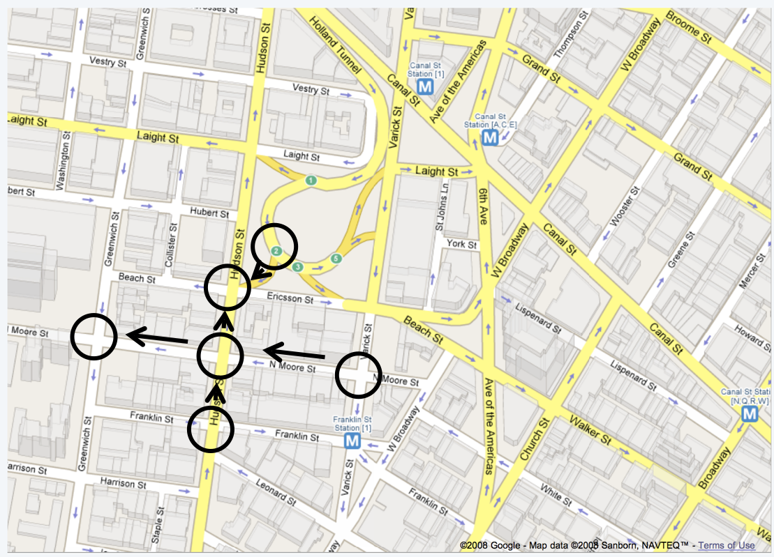 A graph of a road map