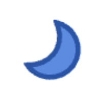 A photo of the moon icon.