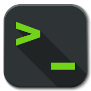A rounded-square icon of a terminal
