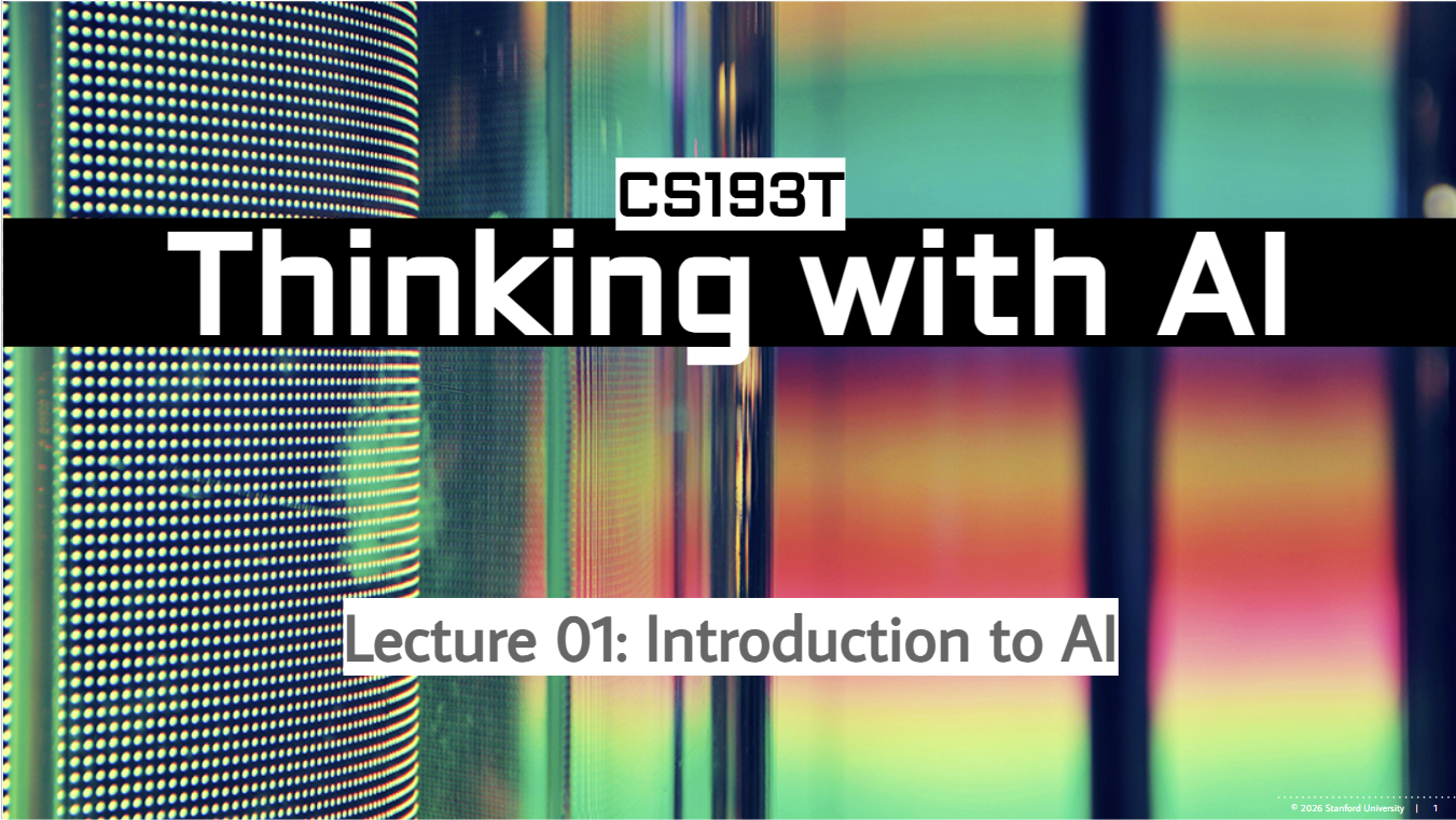 Lecture 01: Introduction to AI
