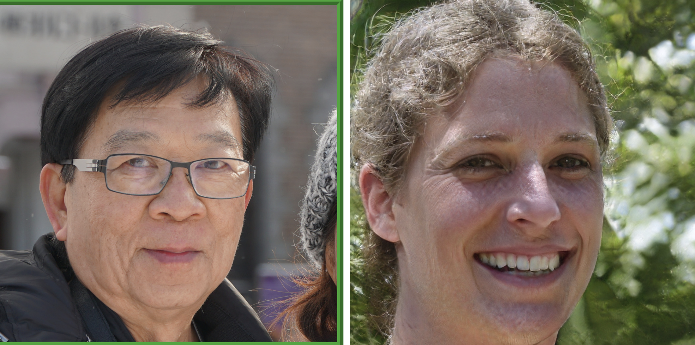 Image 3: Which face is real?