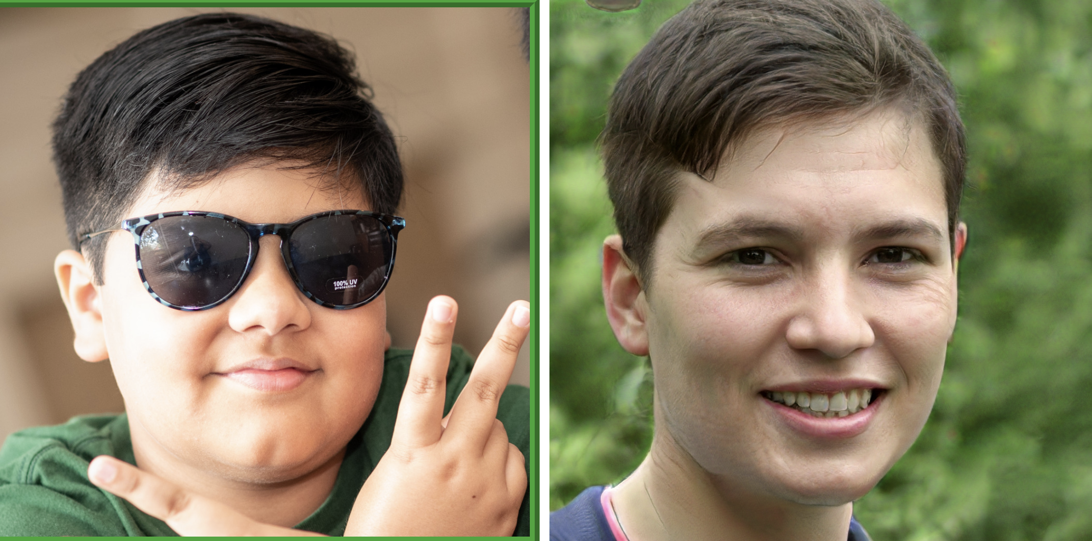 Image 8: Which face is real?