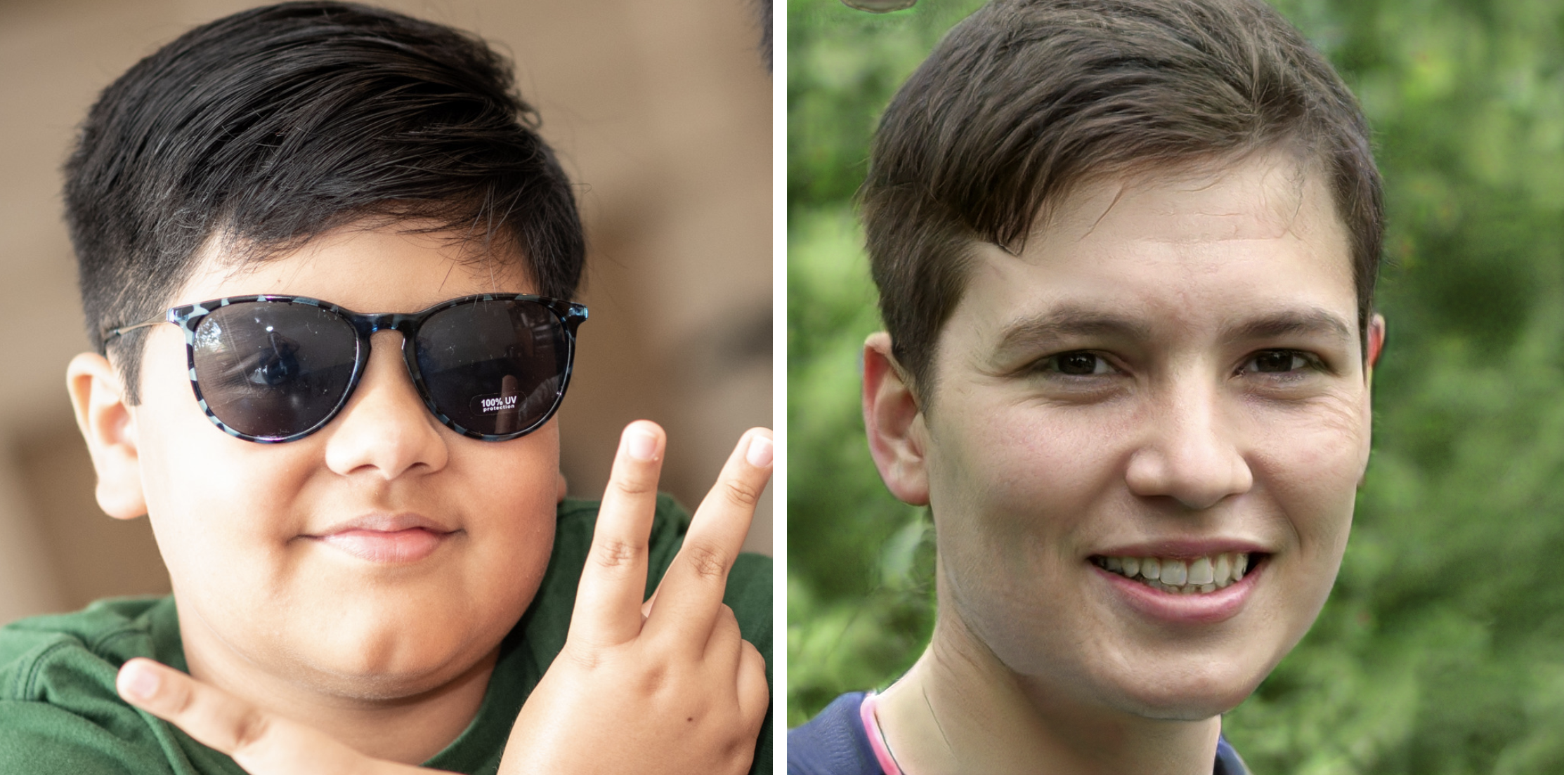 Image 8: Which face is real?