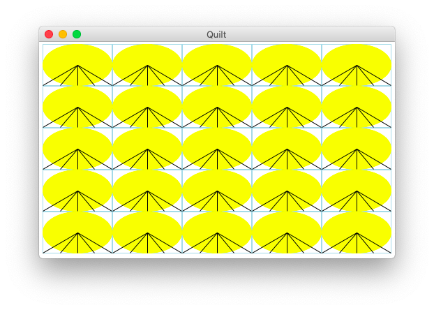 alt: quilt drawing 5 x 5 grid of eye