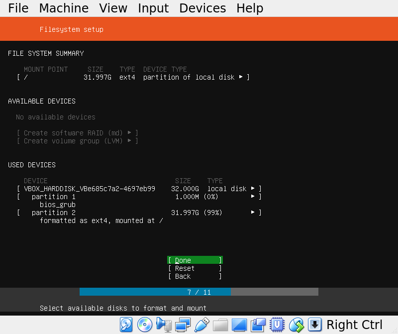 Accept the default partitioning scheme