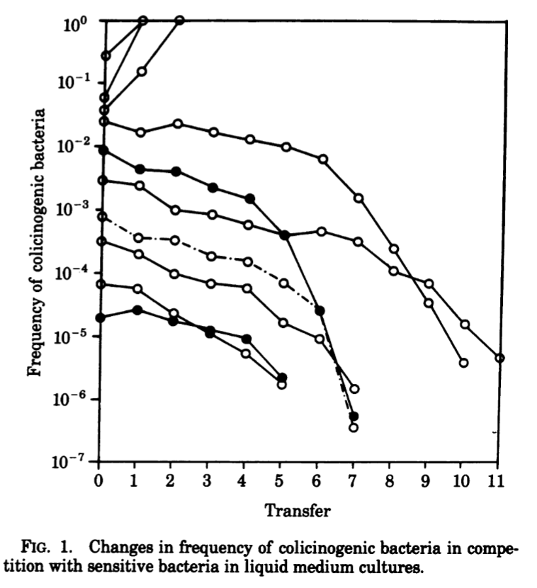 Bacteria poisoning in a stirred medium goes down.