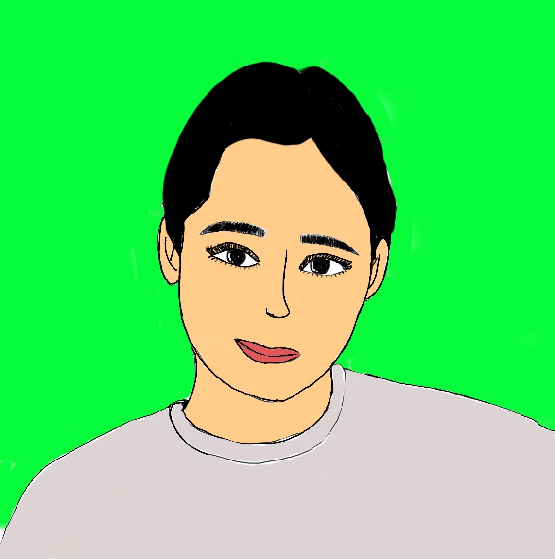 drawn portrait of team member Hannah