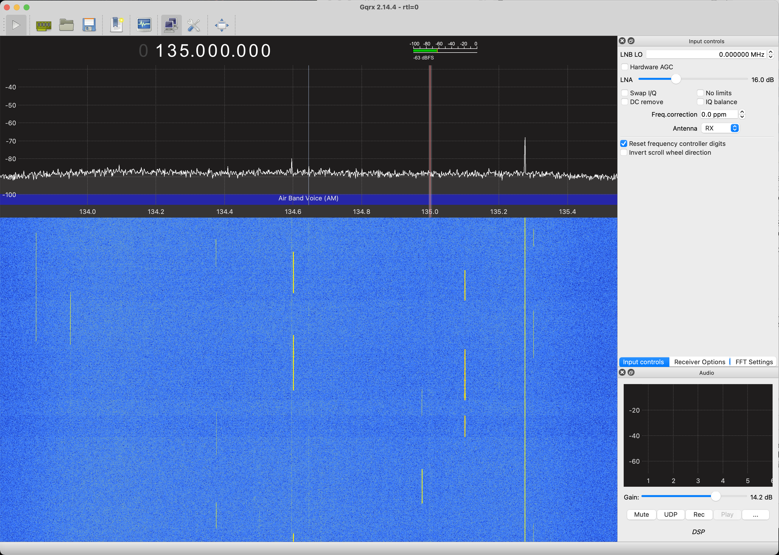 RTL-SDR device used in the classroom with a simple and small antenna