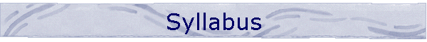 Syllabus