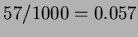 $57/1000=0.057$